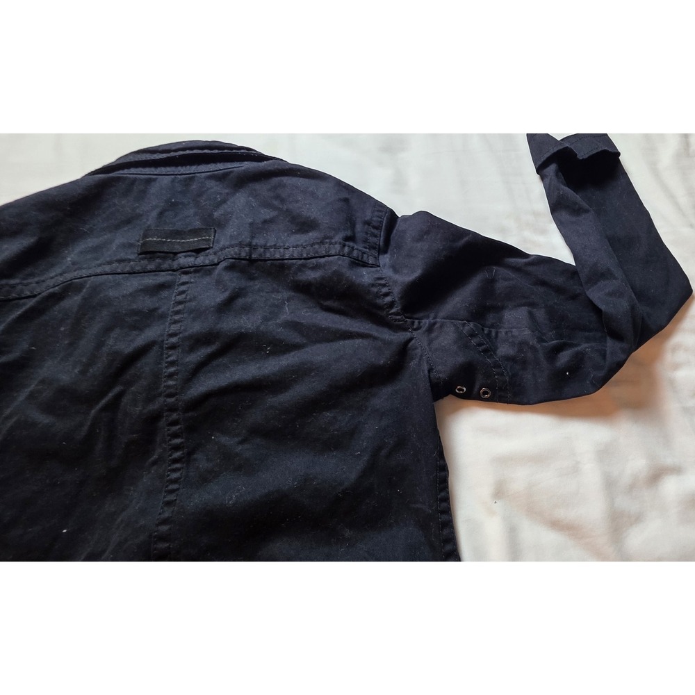 Vtg Fox Racing Riders Co Jacket M Black Cargo Military Utility Y2K Goth Grunge - Picture 10 of 13